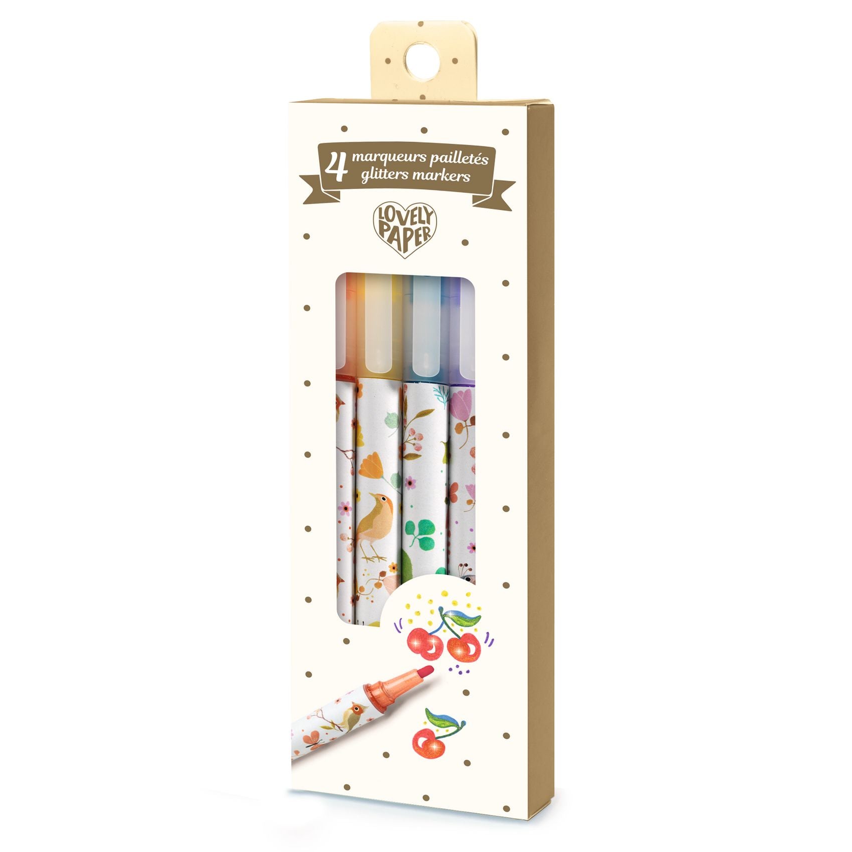 Djeco 4 Tinou glitter markers