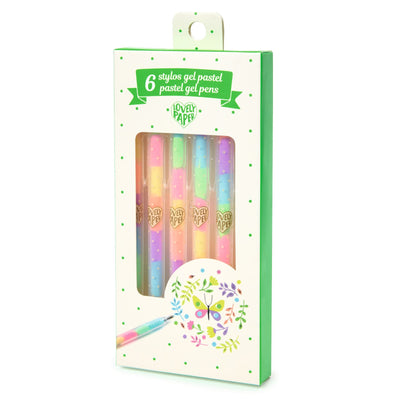 Djeco 6 pastel gel pens