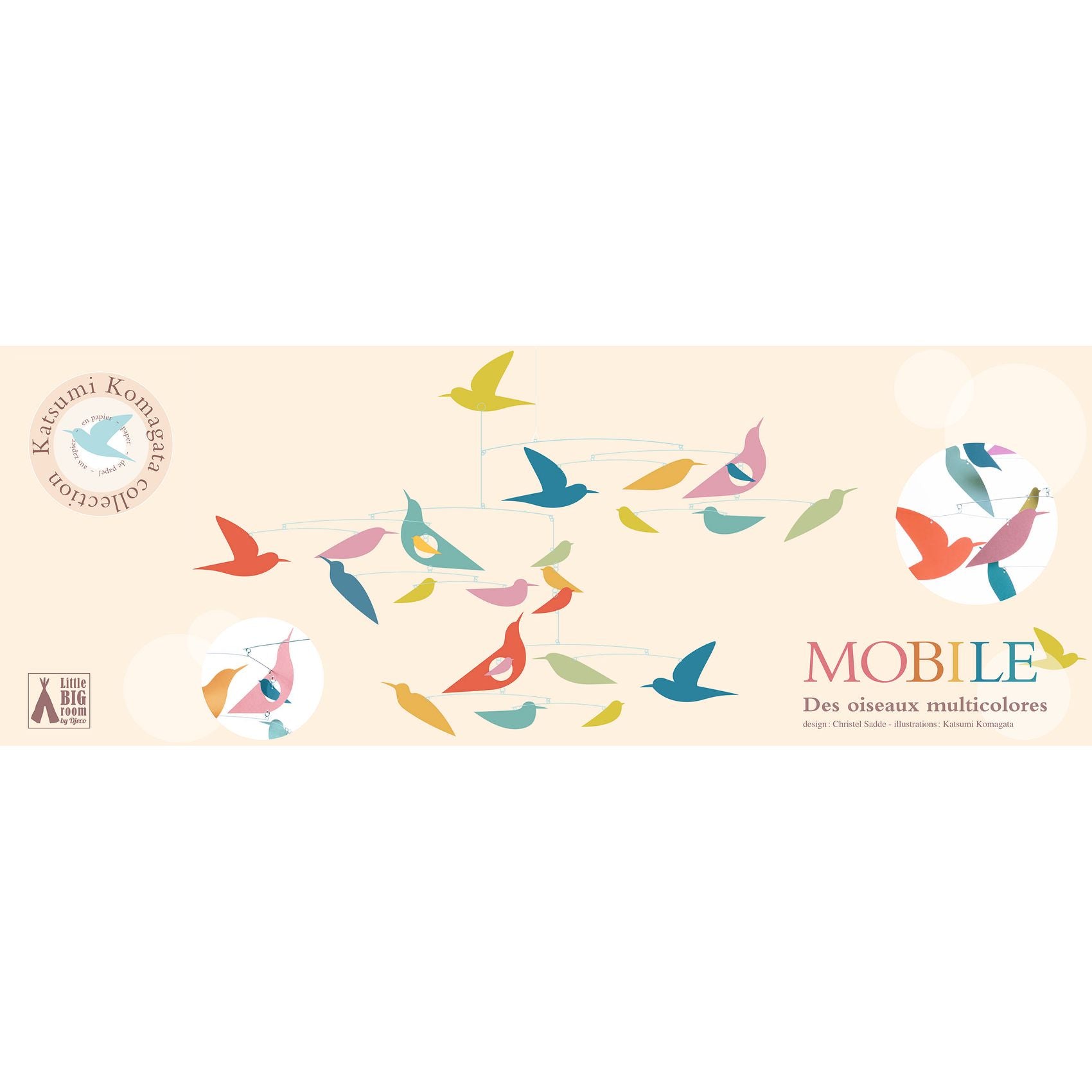DJECO MOBILE: Multicolored birds