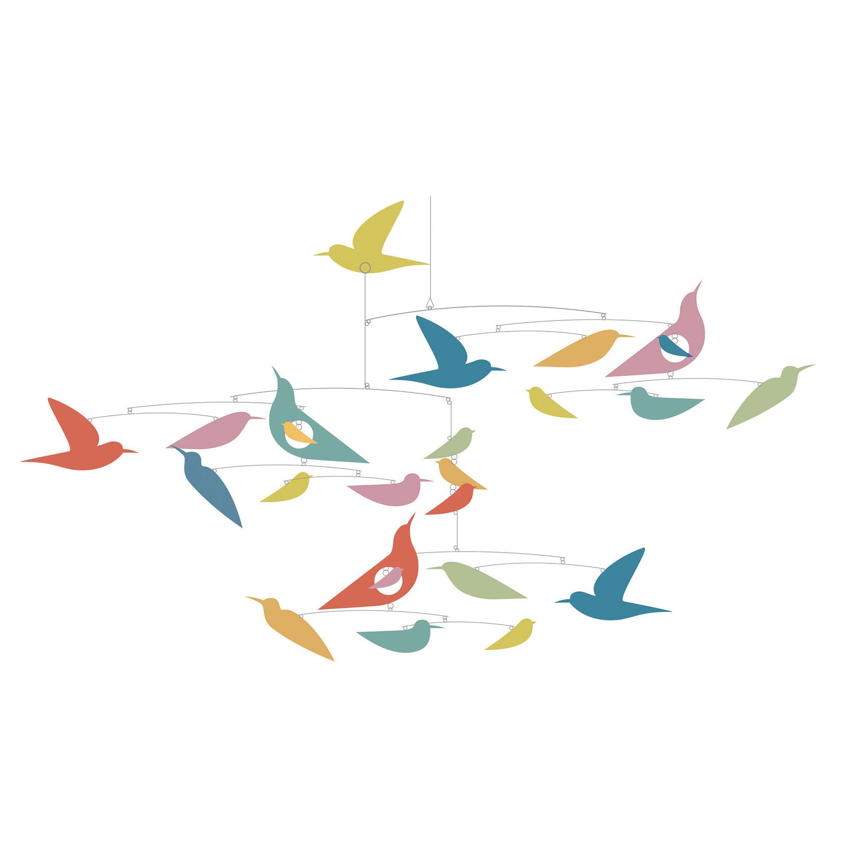 DJECO MOBILE: Multicolored birds