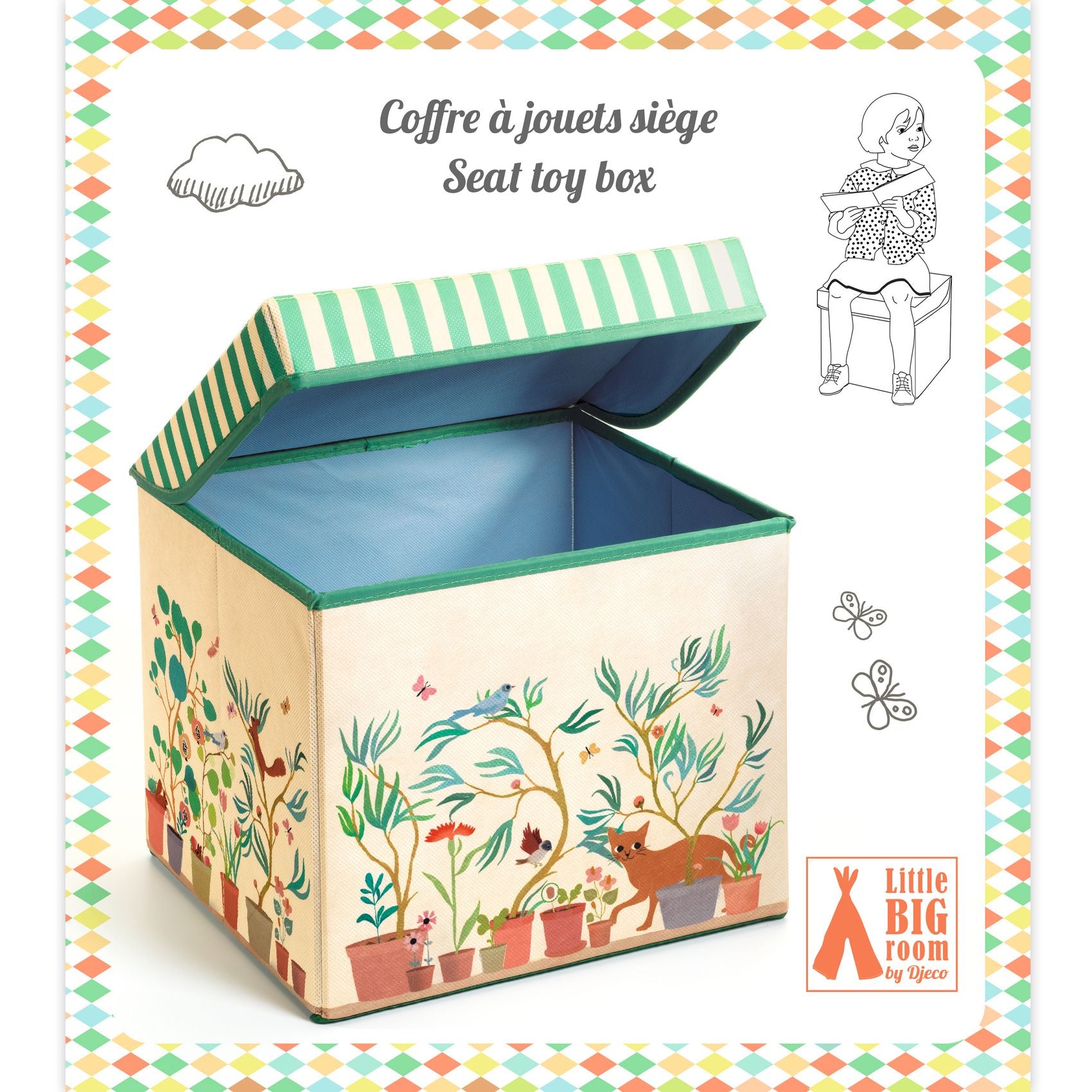 Djeco Seat toy box - Garden