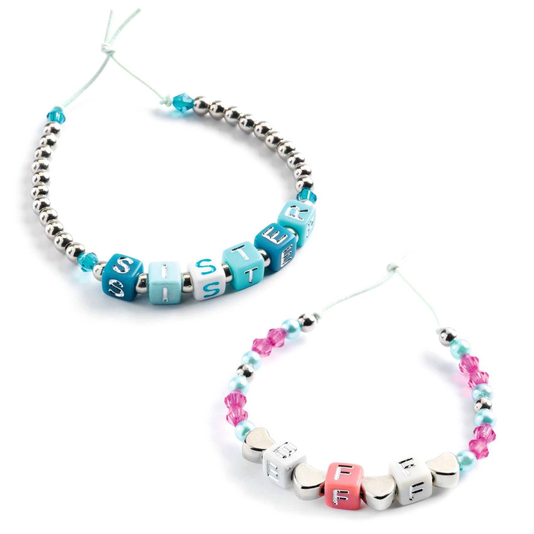 Djeco Jewellery Making: Alphabet beads, Silver (5-10yrs)