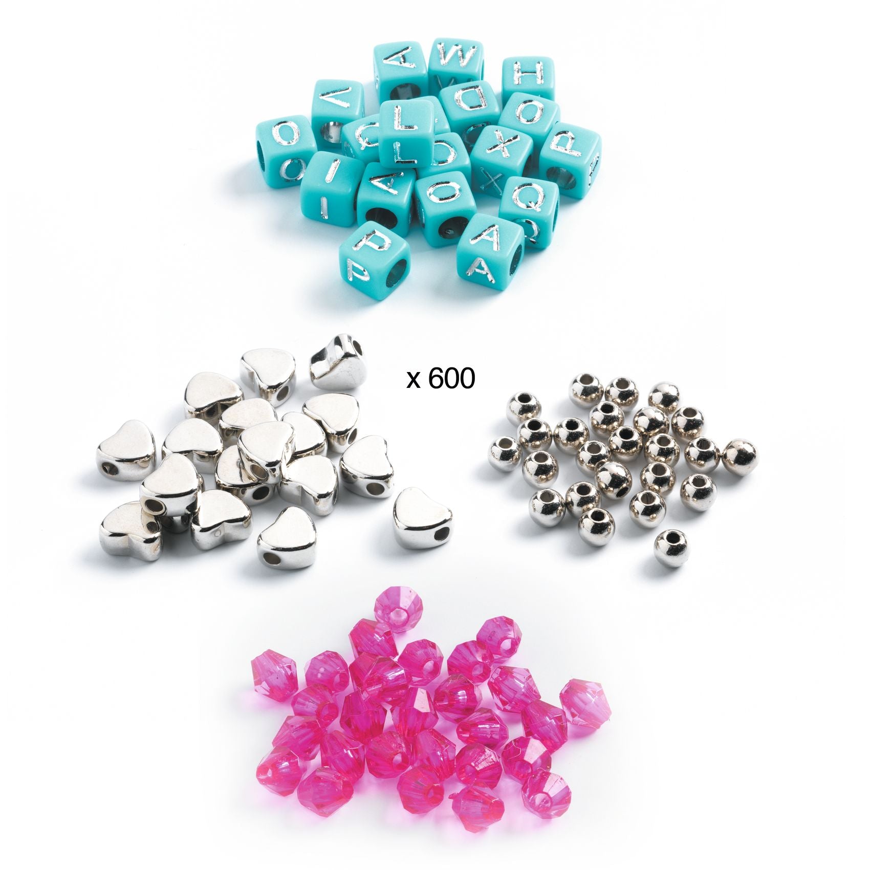 Djeco Jewellery Making: Alphabet beads, Silver (5-10yrs)