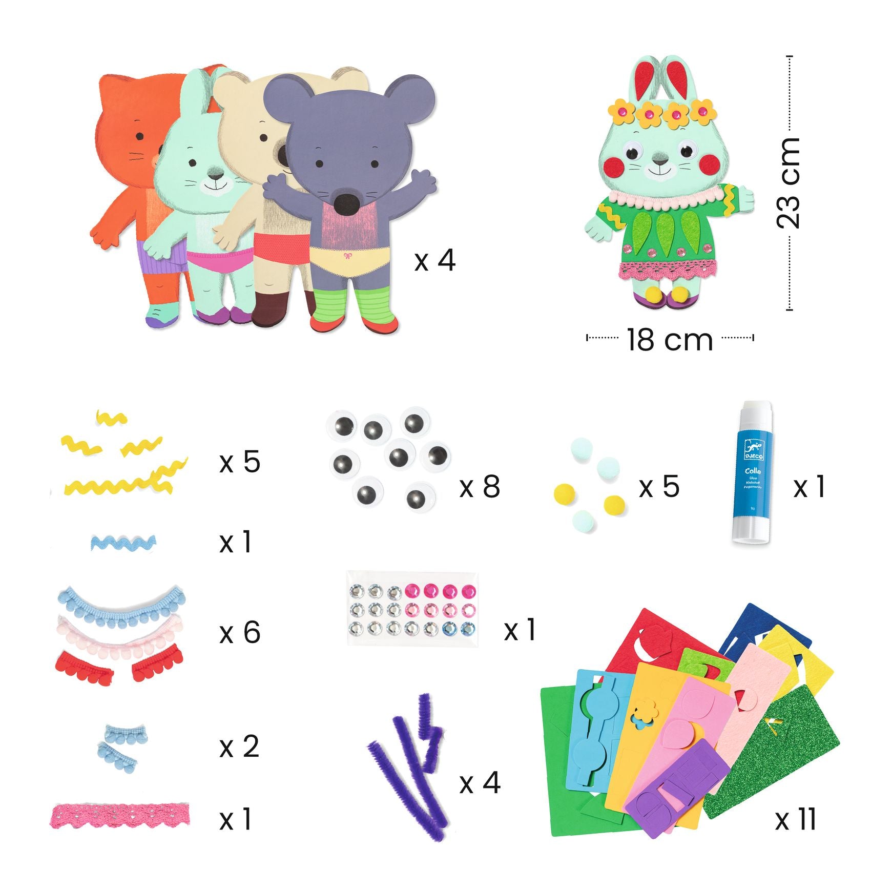 Djeco Collages: Little Sweethearts (3-6 years)