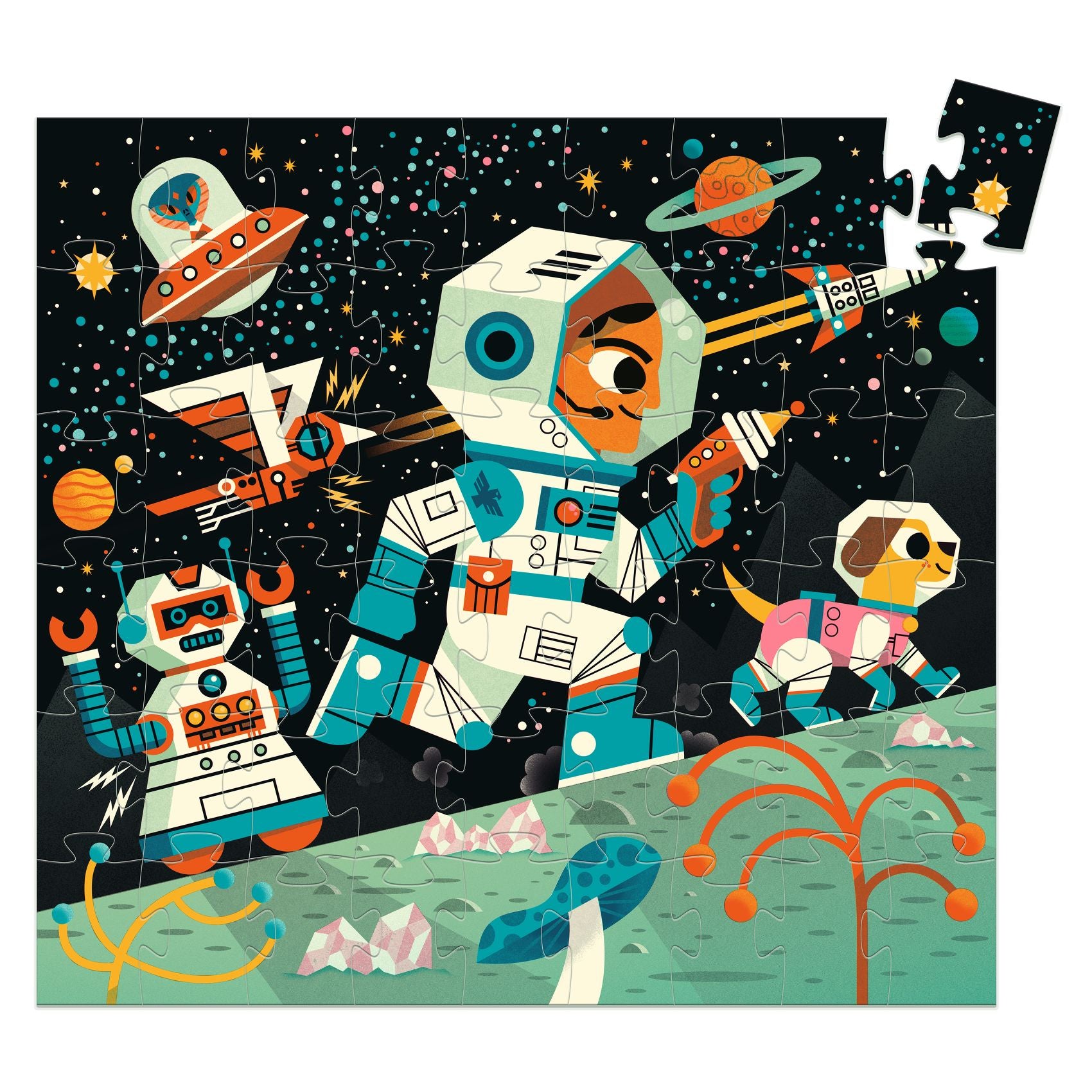 Djeco Silhouette Jigsaw Puzzle: Space station