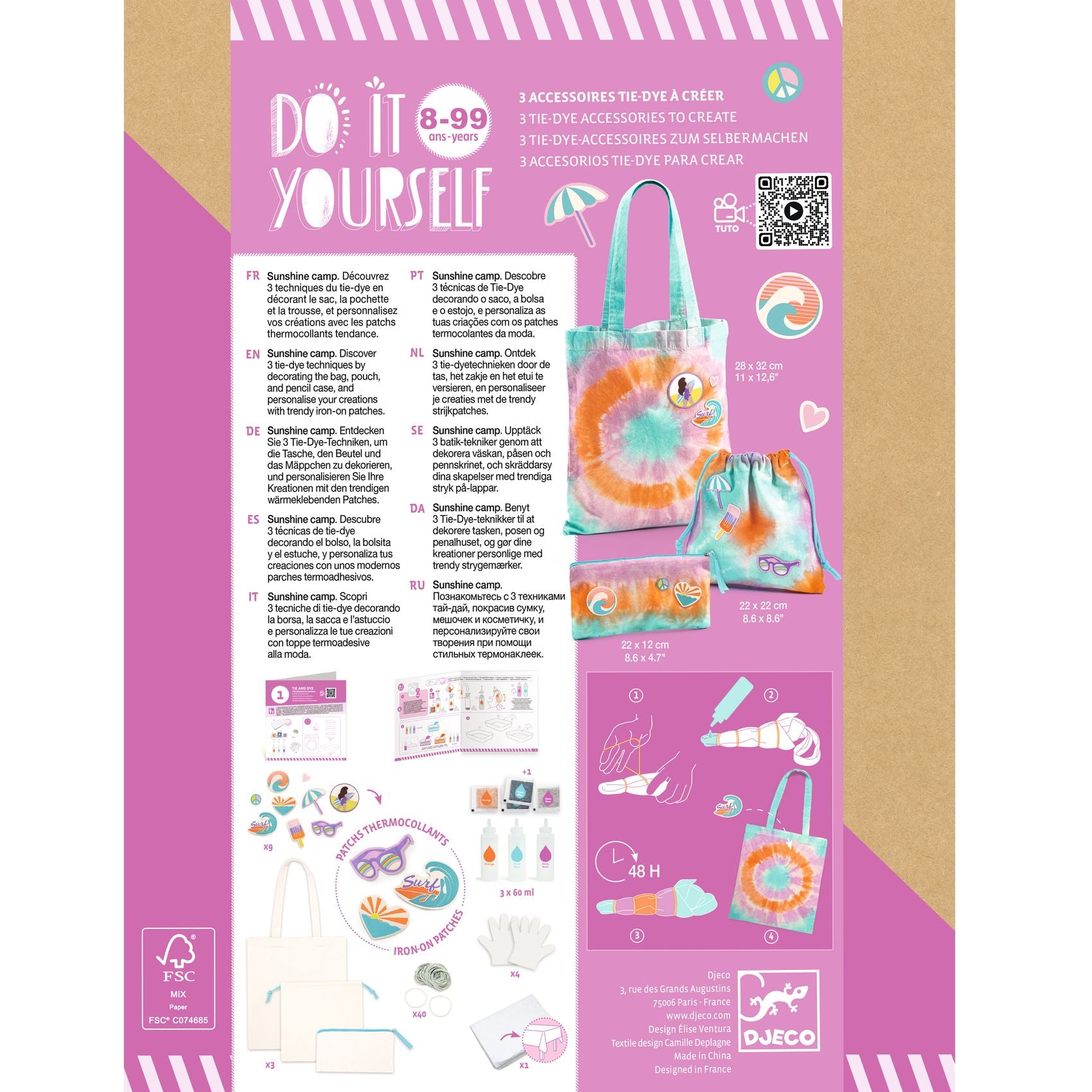 Djeco DIY Tie-Dye Sunshine camp (8+ yrs)