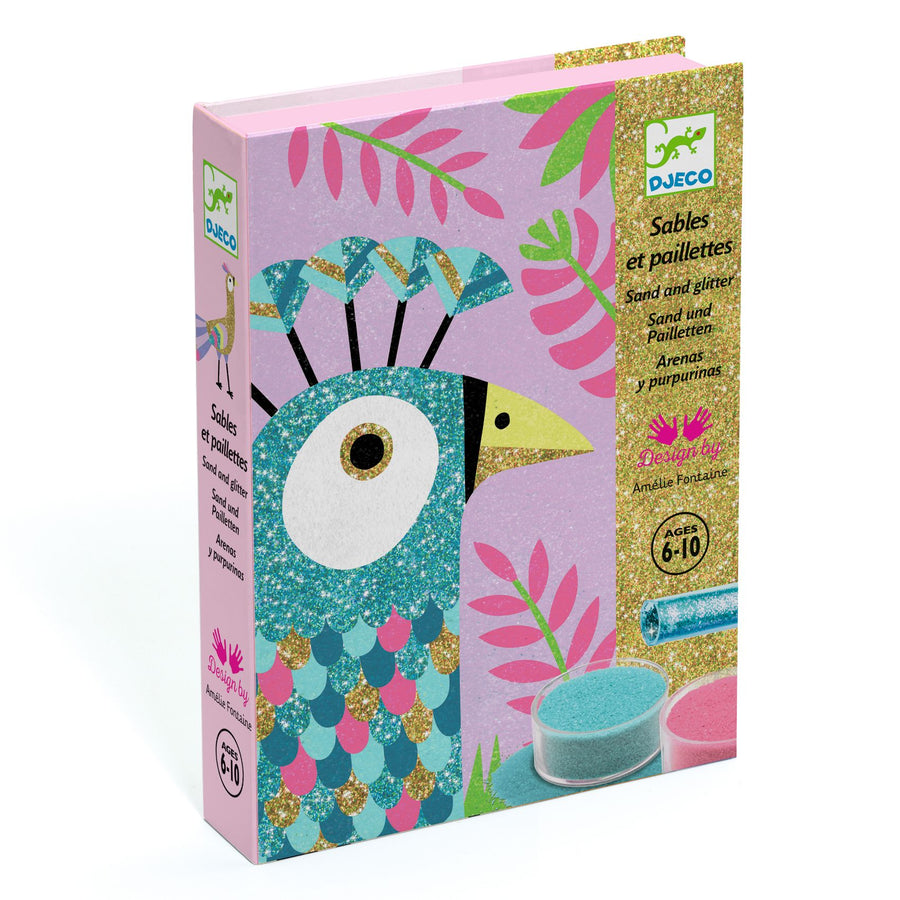 Djeco Sand and Glitter Art: Dazzling birds (6-10yrs)