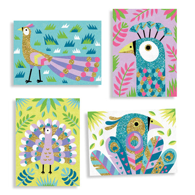 Djeco Sand and Glitter Art: Dazzling birds (6-10yrs)