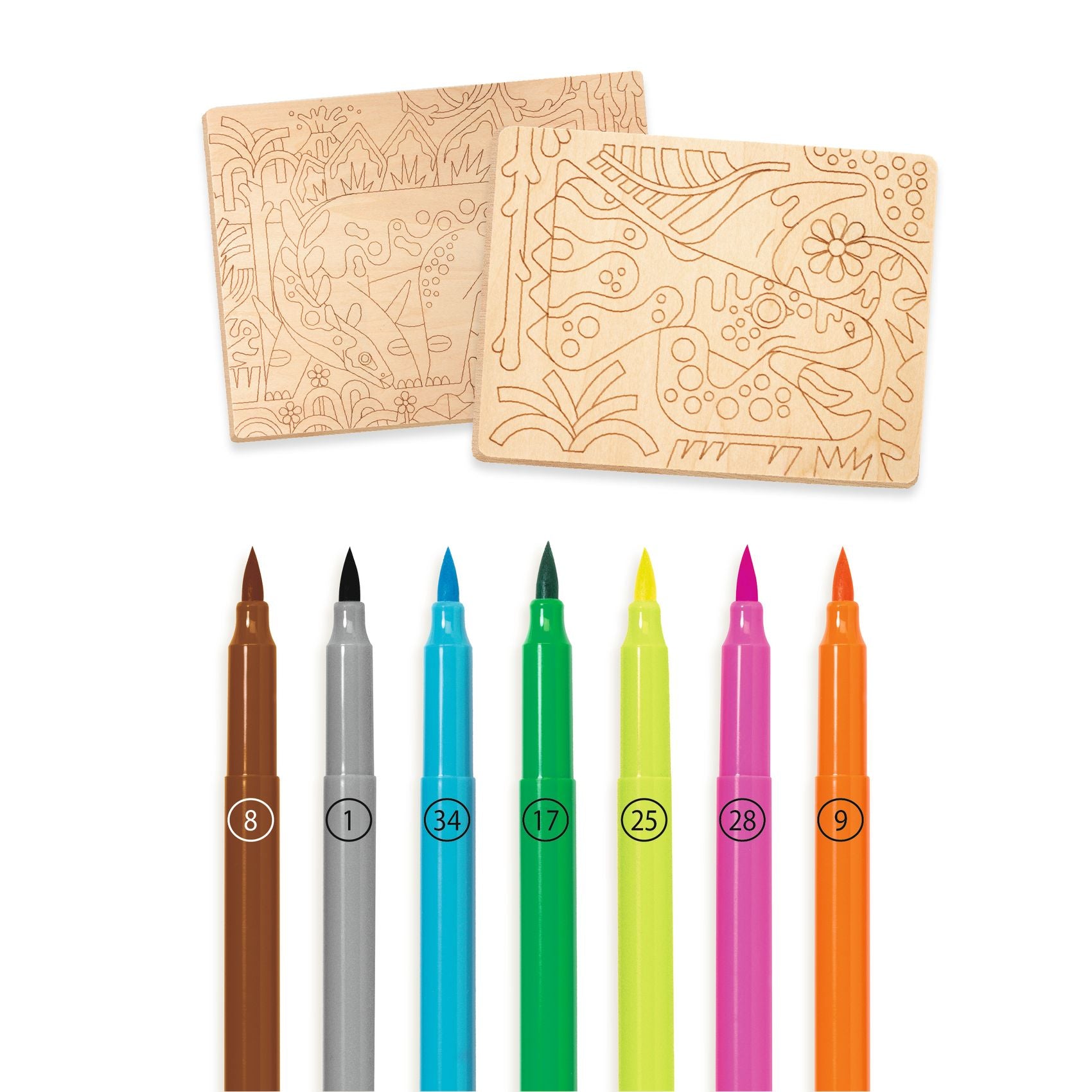 Djeco Colouring On Wood: Dino world (6-10yrs)