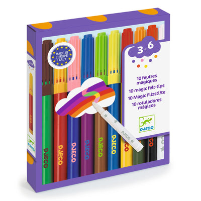 Djeco 10 Magic Felt-Tips (3-6 yrs)