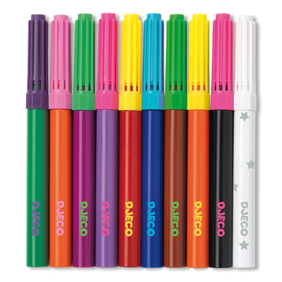 Djeco 10 Magic Felt-Tips (3-6 yrs)
