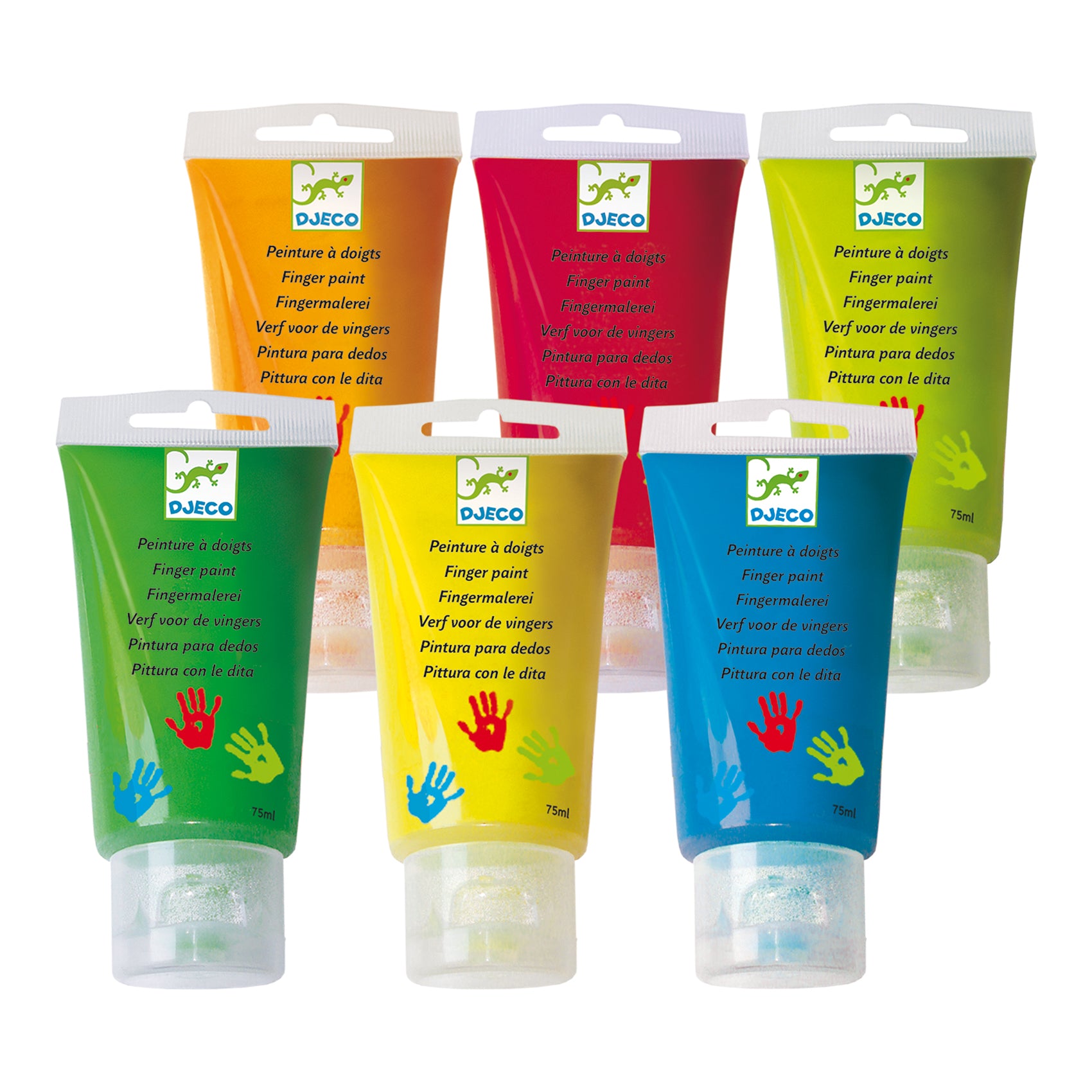 Djeco: 6 Bright Finger Paint Tubes