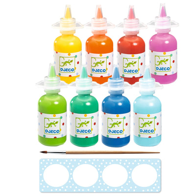 Djeco 8 Colour Paints (3-6yrs)