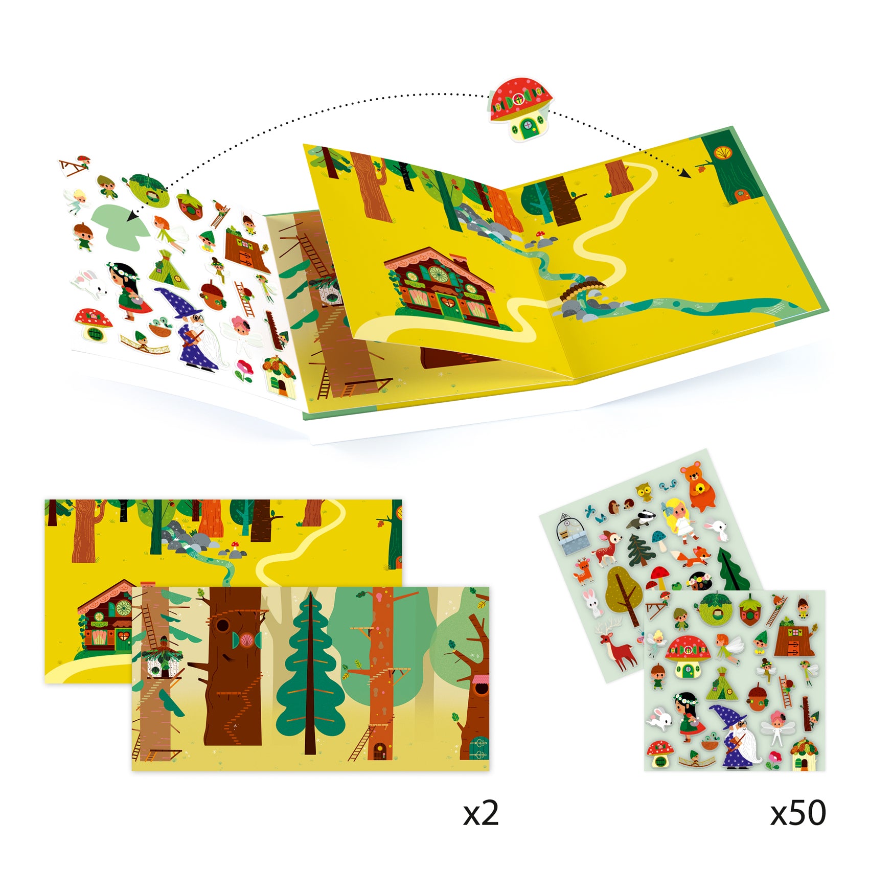 Djeco Sticker Story: The magical forest (4-7yrs)
