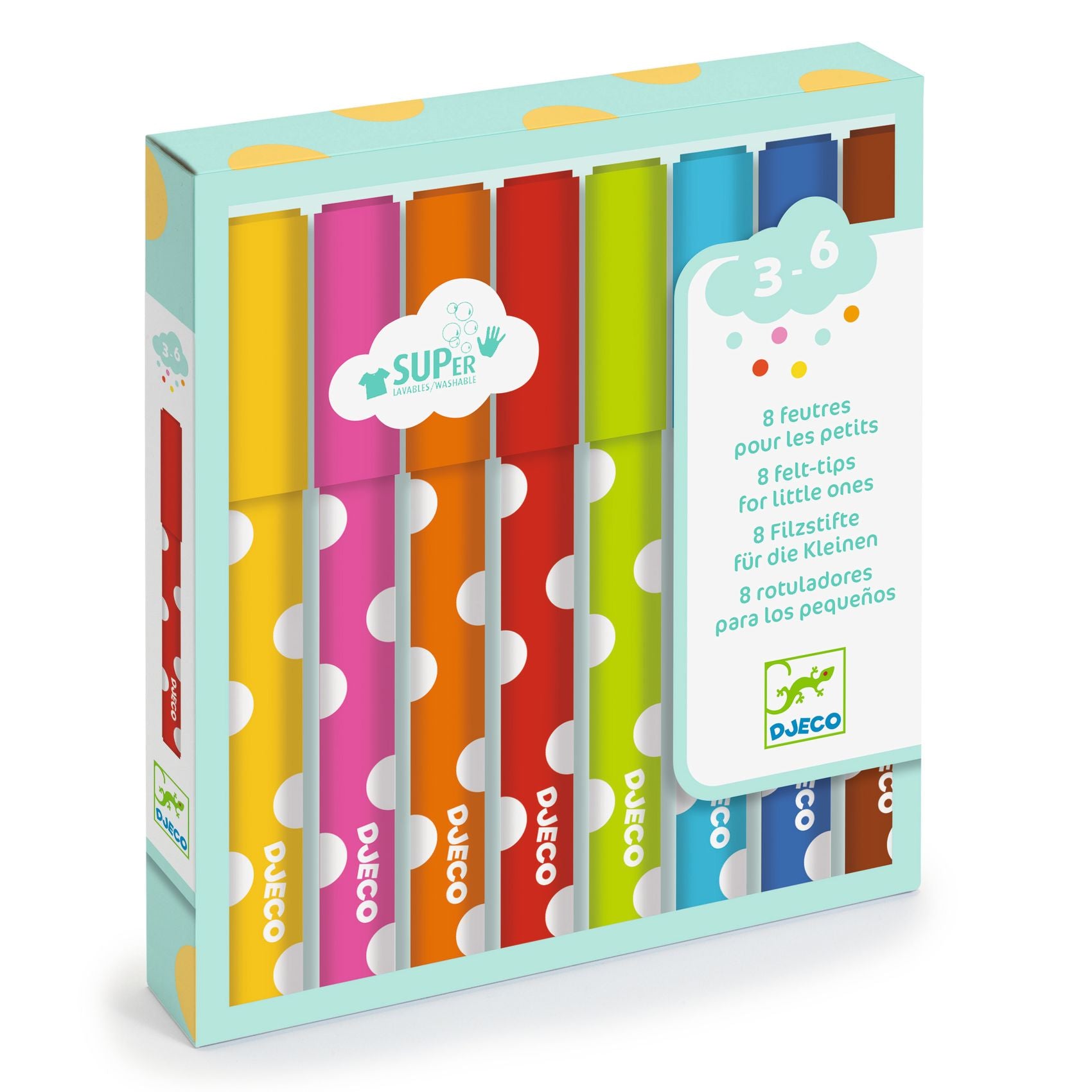 Djeco 8 Felt Tips For Little Ones (3-6yrs)