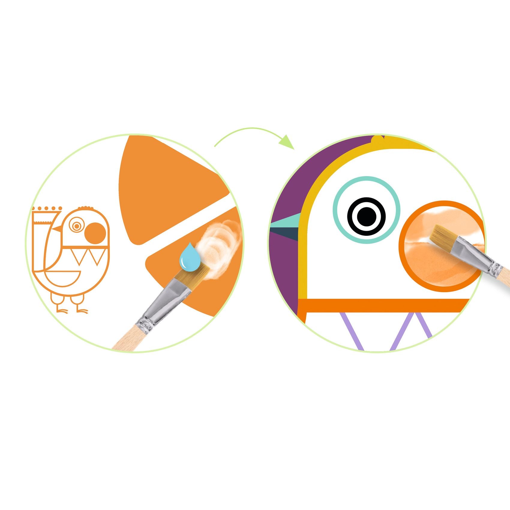 Djeco Palette painting: Chubby cheeks (3-6yrs)