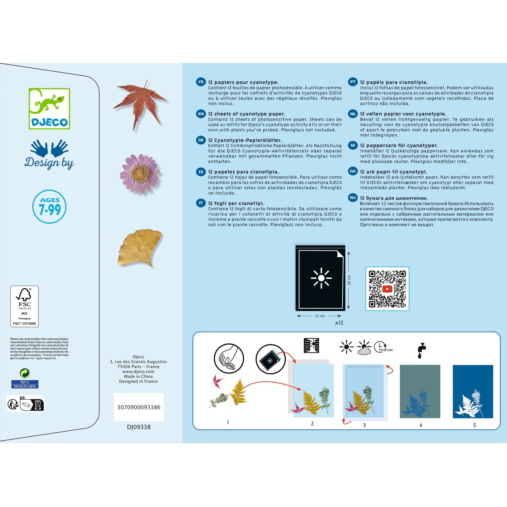 Djeco Cyanotype Paper (7-99yrs)