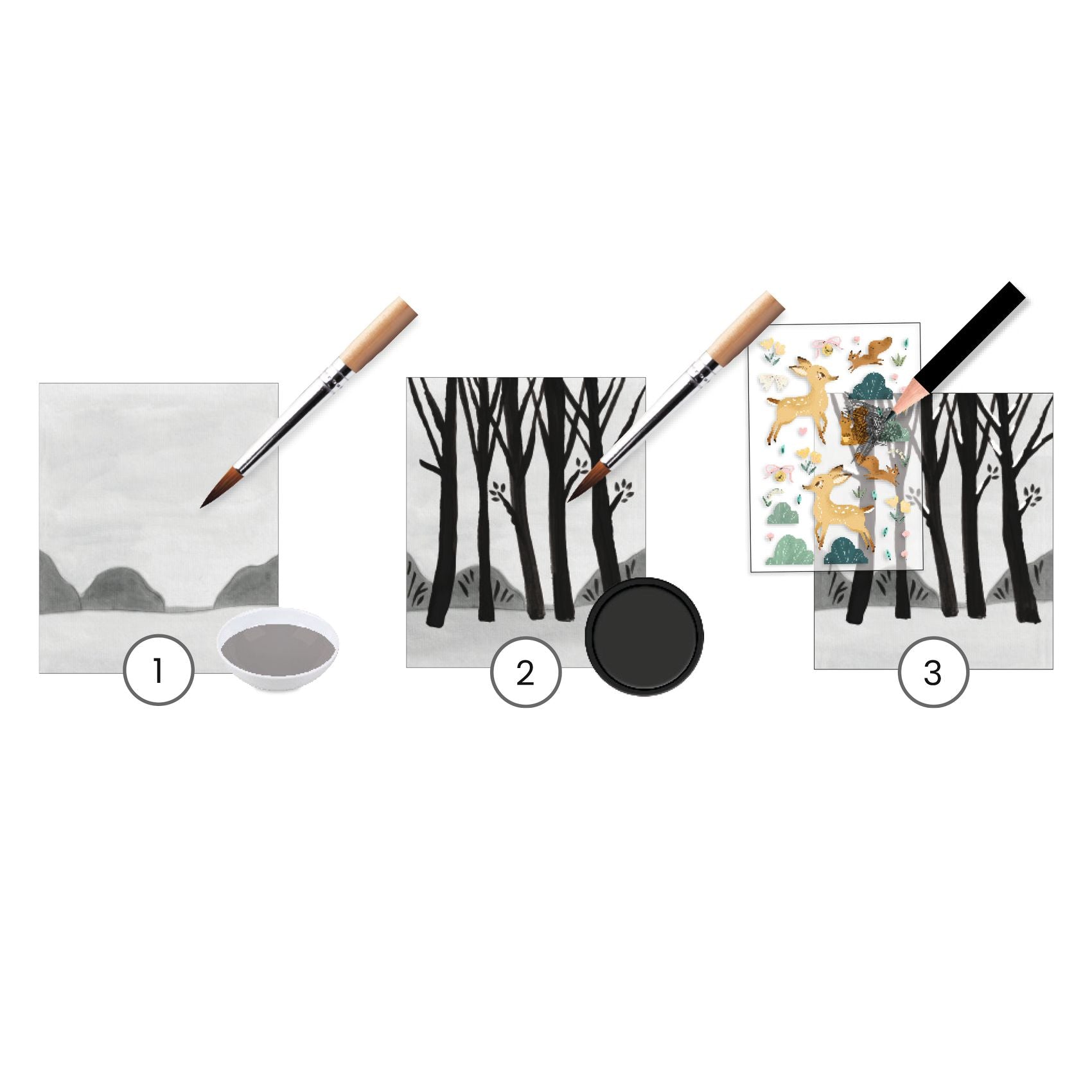 Djeco Black & White Workshop: The last snowfall (6-10yrs)