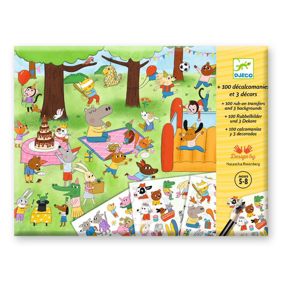 Djeco rub-on transfers: Party time! (3-6yrs)