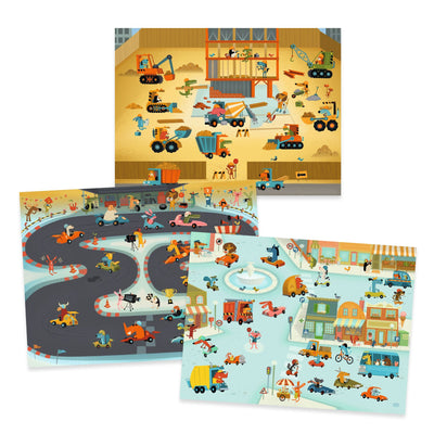 Djeco rub-on transfers: Asphalt (3-6yrs)