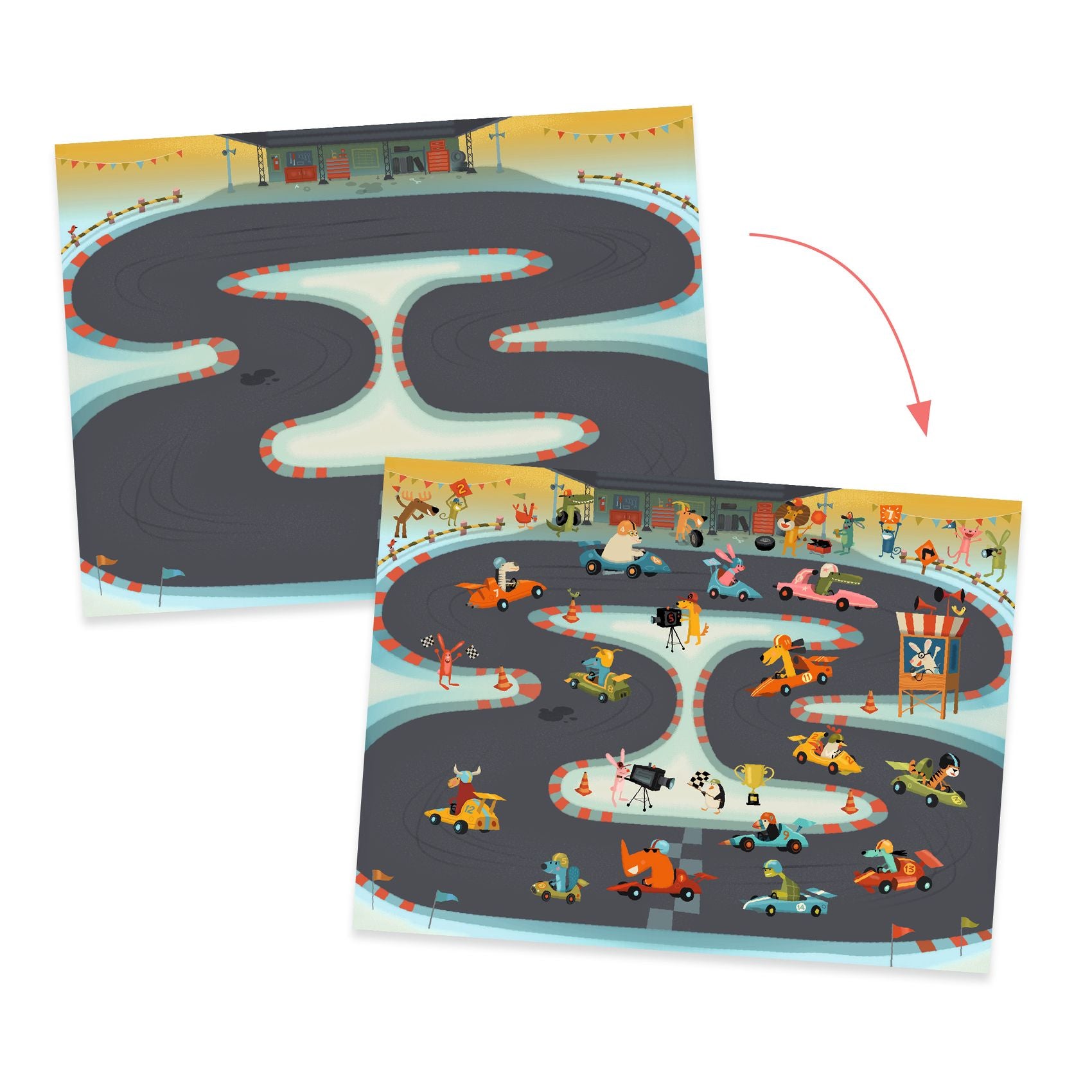 Djeco rub-on transfers: Asphalt (3-6yrs)