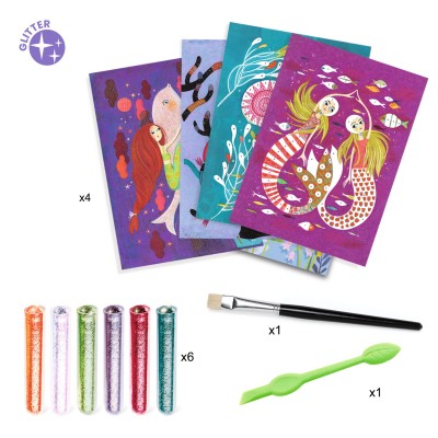 Djeco Glitter Boards: Mermaids (7-13yrs)