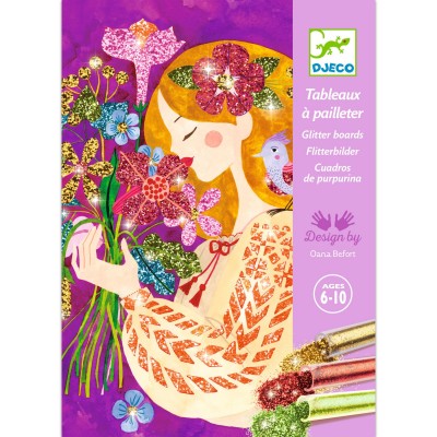 Djeco Glitter Boards: The scent of flowers (6-10yrs)