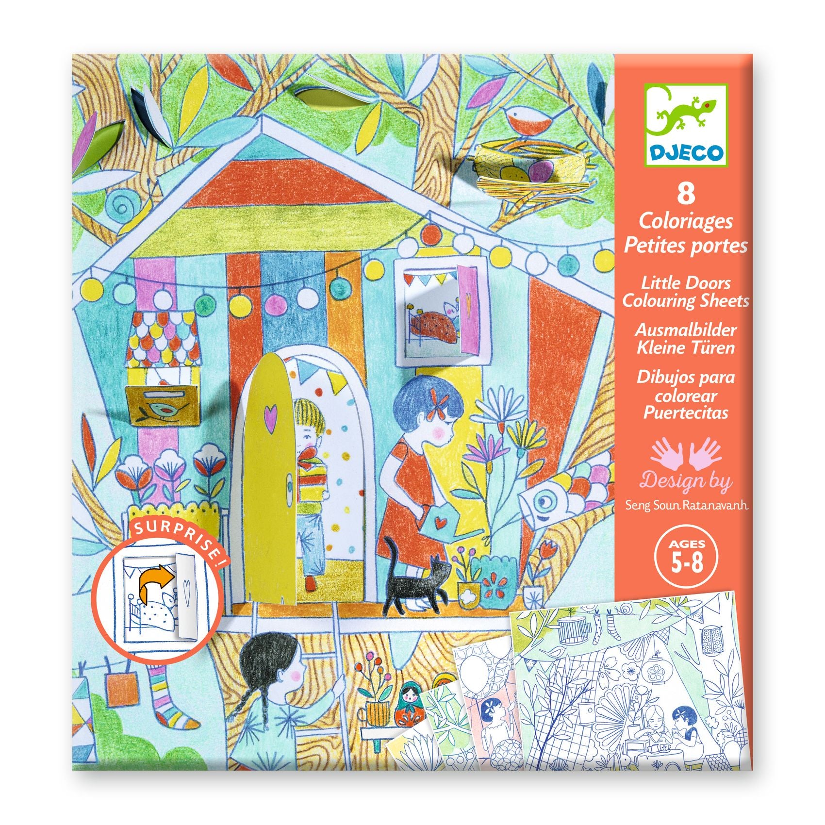 Djeco Colouring Sheets: Nina’s play tents (5-8yrs)