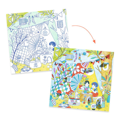 Djeco Colouring Sheets: Nina’s play tents (5-8yrs)