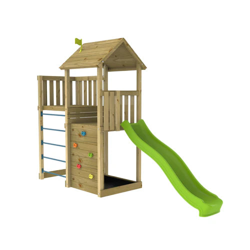 TP Toys Skywood Wooden Tower Climbing Frame with Ripple Slide & Sky Deck (DELIVERY USUALLY WITHIN 2-4 WEEKS)