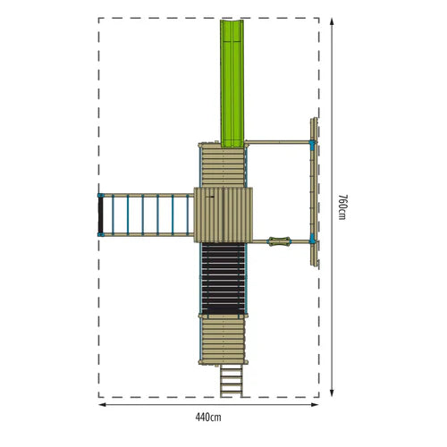 TP Toys Skywood Wooden Tower Climbing Frame with Super Wavy Slide, Sky Deck, Monkey Bars, Skyline with Rapide Swing Seat, Skybridge & Mini play tower (COLLECTION OR DUBLIN DELIVERY ONLY. DELIVERY USUALLY WITHIN 2-4 WEEKS)