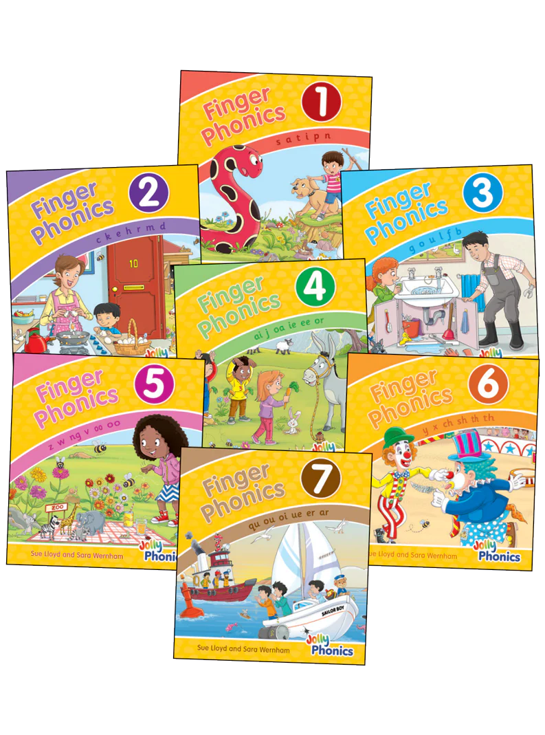 Jolly Learning Finger Phonics Book Set 1-7