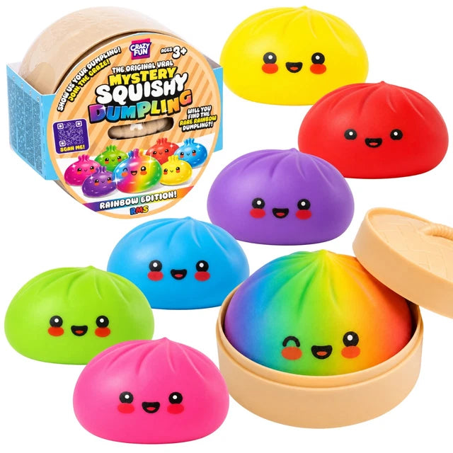 RMS Crazy Fun Mystery Squishy Dumpling Rainbow Edition X 3