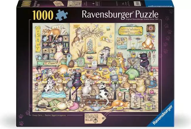 Ravensburger, Crazy Cats: Easter Eggstravaganza, 1000pc Jigsaw Puzzle