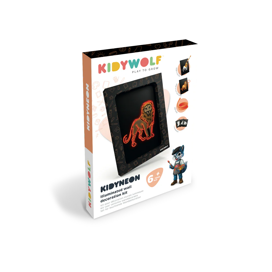 KIDYNEON ILLUMINATED WALL DECORATION: ANIMALS
