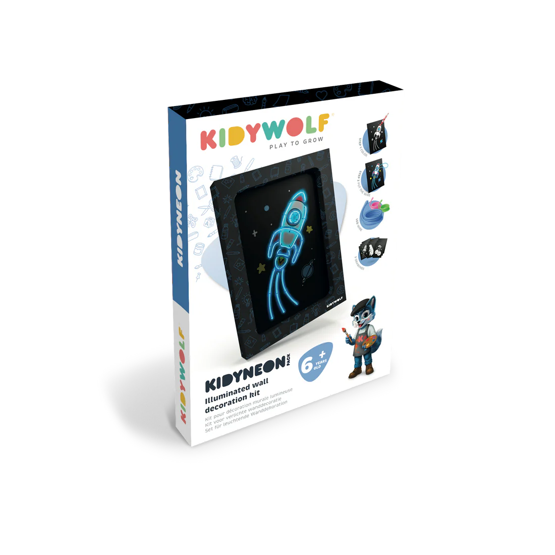 KIDYNEON ILLUMINATED WALL DECORATION MULTI PACK