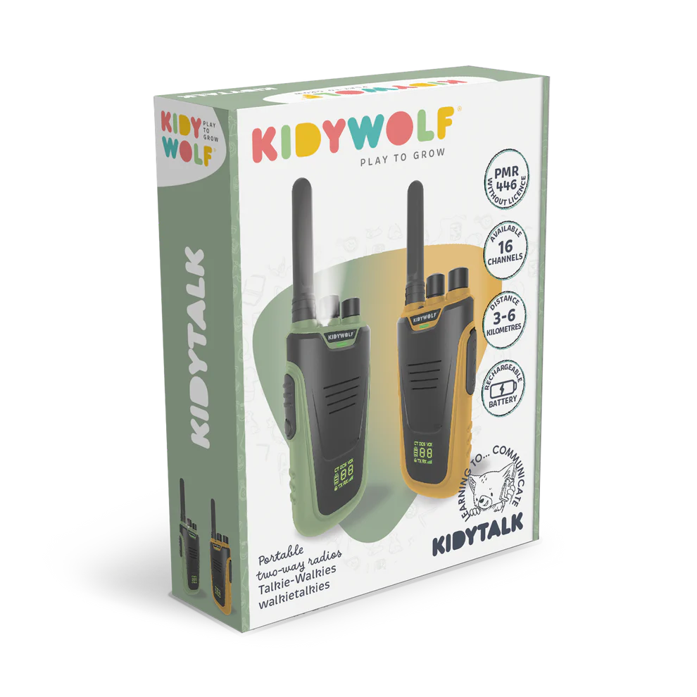 KIDYTALK Long-range walkie-talkies green/orange