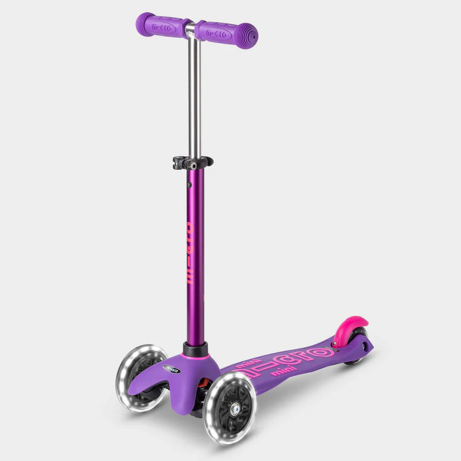 MINI MICRO LED DELUXE SCOOTER (PURPLE WITH PINK)