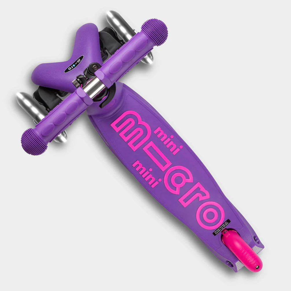 MINI MICRO LED DELUXE SCOOTER (PURPLE WITH PINK)