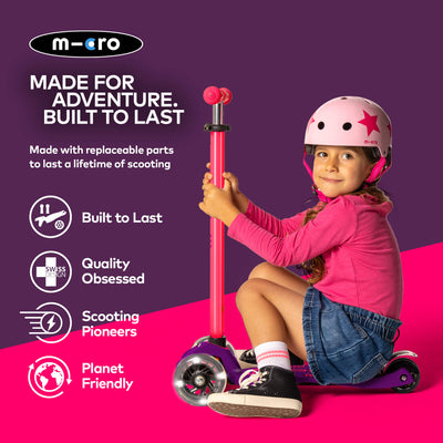 Maxi Micro LED Deluxe Scooter (Neon Pink)