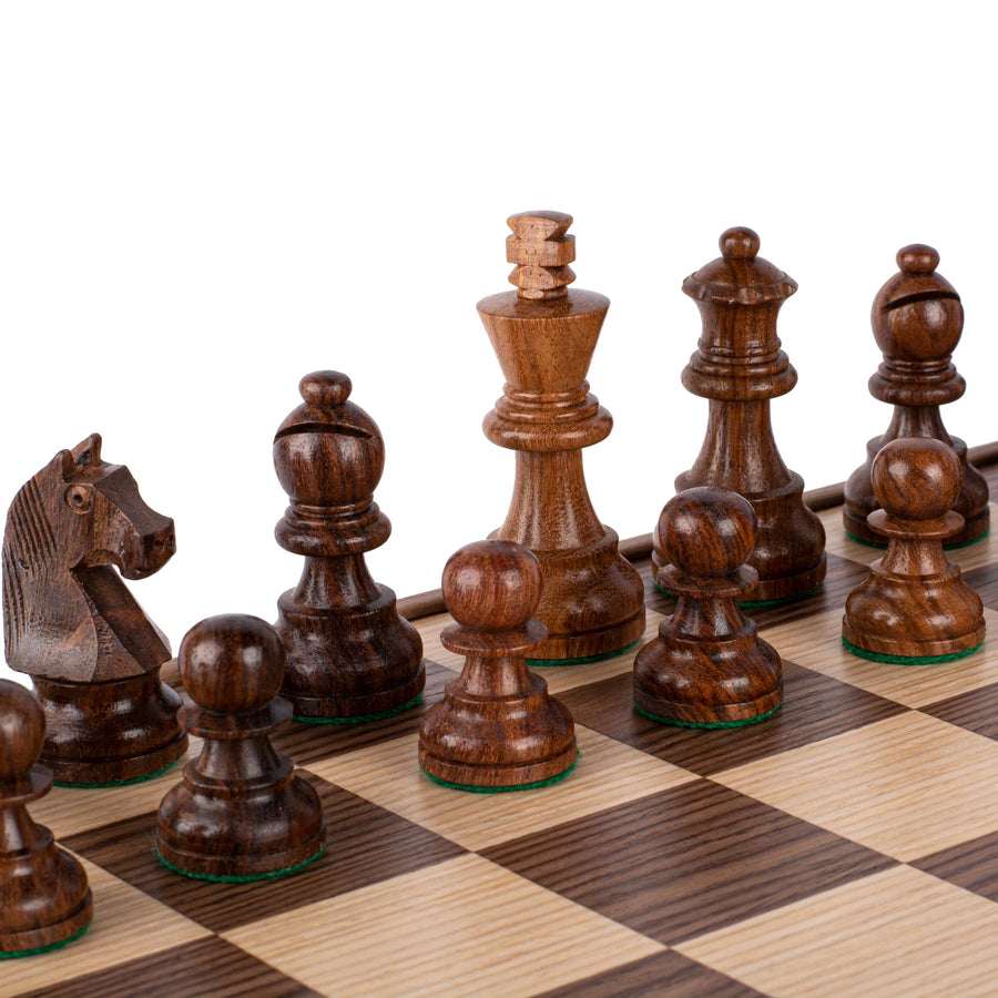 Manopaulos Walnut Chess Set