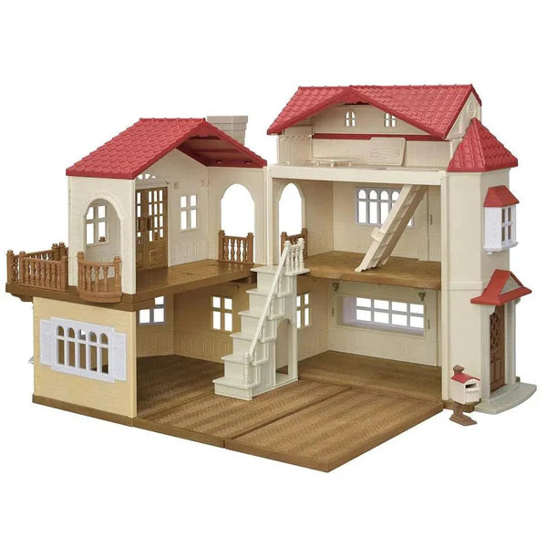 Sylvanian Families Red Roof Country Home With Secret Attic Playroom