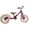 TRYBIKE 2-IN-1 STEEL TRIKE & BALANCE BIKE (Matt Vintage Red)