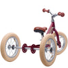 TRYBIKE 2-IN-1 STEEL TRIKE & BALANCE BIKE (Matt Vintage Red)