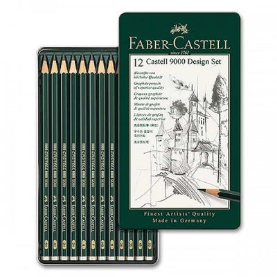 Faber Castell 9000 graphite pencils design set (5B-5H)