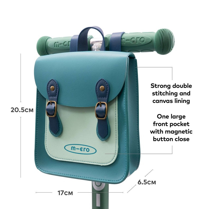Micro Eco Satchel: Aqua & Teal