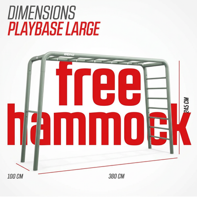 BERG PlayBase Large Frame Green (Tumble / Ladder) + FREE HAMMOCK