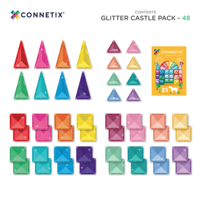 Connetix Glitter Castle Pack 48 pc