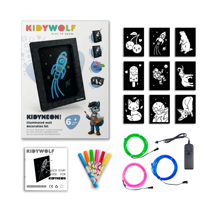 KIDYNEON ILLUMINATED WALL DECORATION MULTI PACK