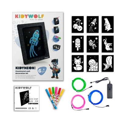 KIDYNEON ILLUMINATED WALL DECORATION MULTI PACK